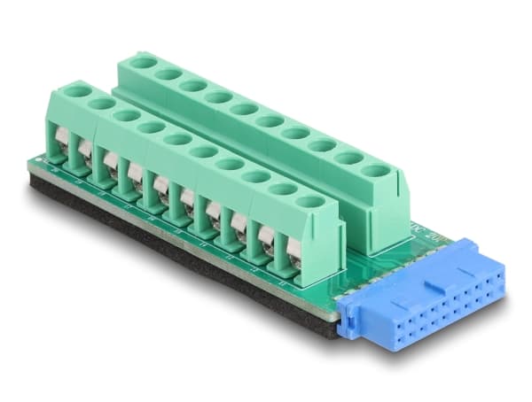 Delock USB Pfostenbuchse zu Terminalblock Adapter 20 Pins - Adapter - Digital/Daten (67191)