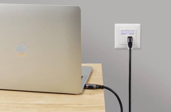 Renkforce RF-6055778, USB-C, RJ45, 1,8 m, Sort