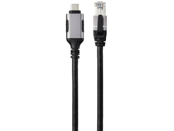 Renkforce RF-6055778, USB-C, RJ45, 1,8 m, Sort