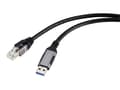 Miniatyrbilde 1 av 5: Renkforce RF-6055786, USB-A, RJ45, 5 m, Sort, Grå