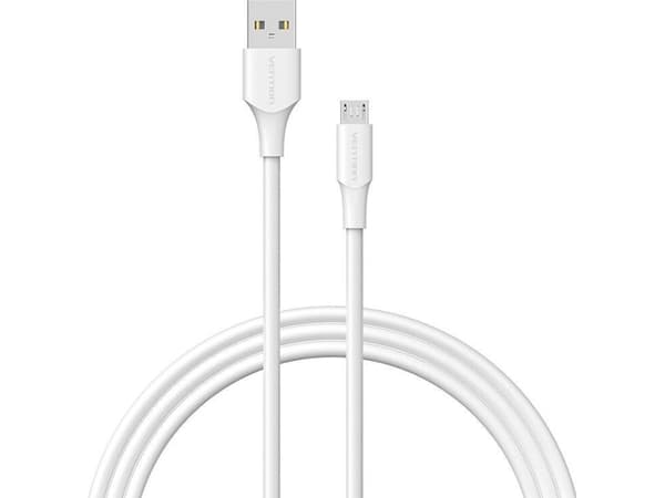 USB 2.0 male to Micro-B male 2A 1m adapter Vention CTIWF (white)