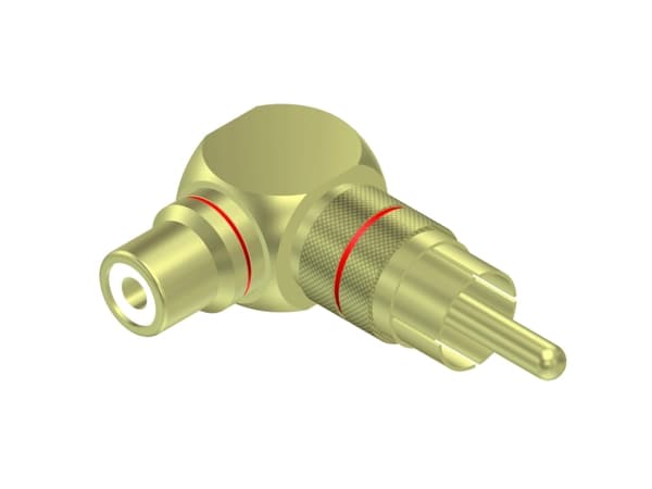 Procab PROCAB VC215 AV Adapter Adapter fra RCA/Cinch hann til RCA/Cinch hunn - vinklet (90°), par