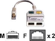 Telegärtner 21.17.3038, 0,15 m, RJ-45, 2 x RJ-45
