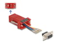 Miniatyrbild 2 av 3: Delock - Seriell adapter - DB-9 (hona) skruvbar till RJ-12 (6 stift) (hona) - individuellt tilldelningsbar seriell gränssnitt - röd