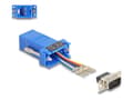 Miniatyrbild 1 av 3: Delock - Seriell adapter - DB-9 (hane) skruvbar till RJ-12 (6 stift) (hona) - individuellt tilldelningsbar seriell gränssnitt - blå