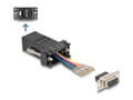 Miniatyrbild 2 av 3: Delock Assembly Kit - Seriell adapter - DB-9 (hona) skruvbar till RJ-12 (6 stift) (hona) - individuellt tilldelningsbar seriell gränssnitt - svart