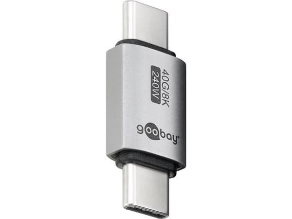 Goobay 74448, USB-C, USB-C, Silver