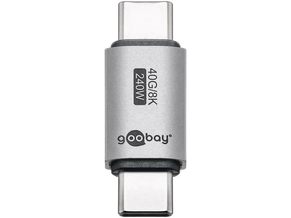 Goobay 74448, USB-C, USB-C, Silver