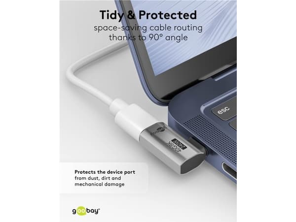 Goobay 74441, USB-C, USB-C, Silver
