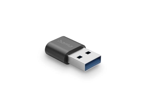 Hama 00200357, USB-A, USB-C, Svart