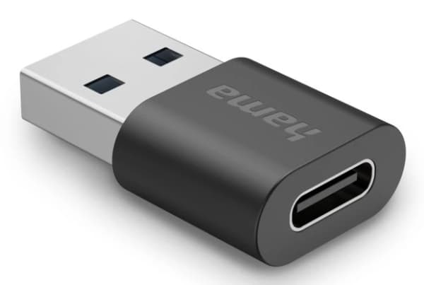 Hama 00200357, USB-A, USB-C, Svart