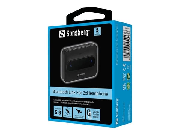 Sandberg Bluetooth Link - Trådløs Bluetooth-lydsender for hodetelefoner