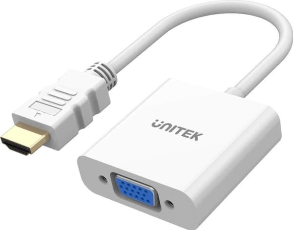 Unitek AV Adapter Unitek HDMI til VGA Adapter | FullHD 60Hz | 0,15m | Hvit | Y-6333C01