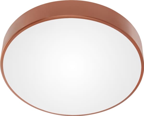 Orno OVO taklampe, plafond 5xE27, 5x24W, kobberstål, glassskjerm, IP20, ? 600
