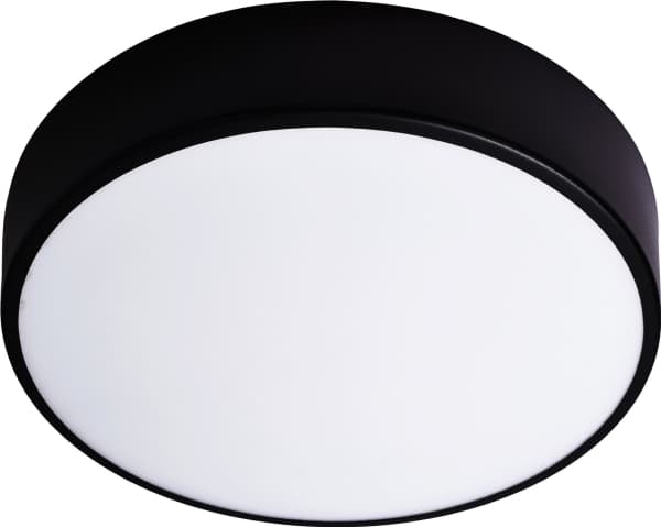 Orno OVO taklampe, plafond 5xE27, 5x24W, sort stål, glassskjerm, IP20, ? 600