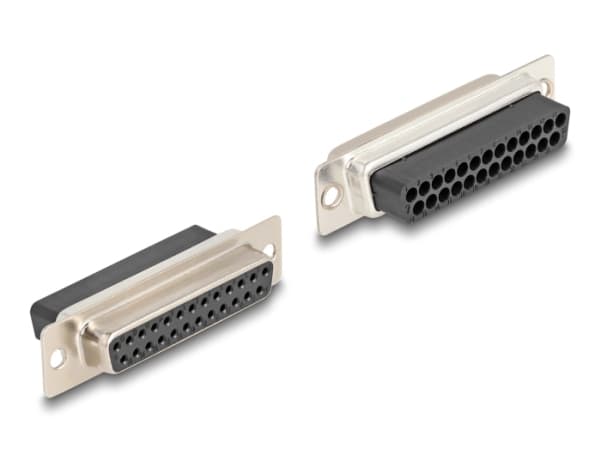 Delock Assembly Kit - Seriell adapter - DB-25 (hona) skruvbar till RJ-12 (6 stift) (hona) - individuellt tilldelningsbar seriell gränssnitt - vit