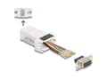 Miniatyrbild 3 av 3: Delock - Seriell adapter - DB-9 (hona) till RJ-45 (hona) - CAT 5/5e/6 - individuellt tilldelningsbar seriell gränssnitt, tumskruvar - vit