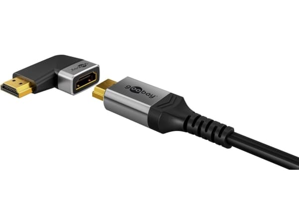 HDMI™-vinkkelisovitin 270° horisontal, 8K @ 60 Hz, guldbelagt