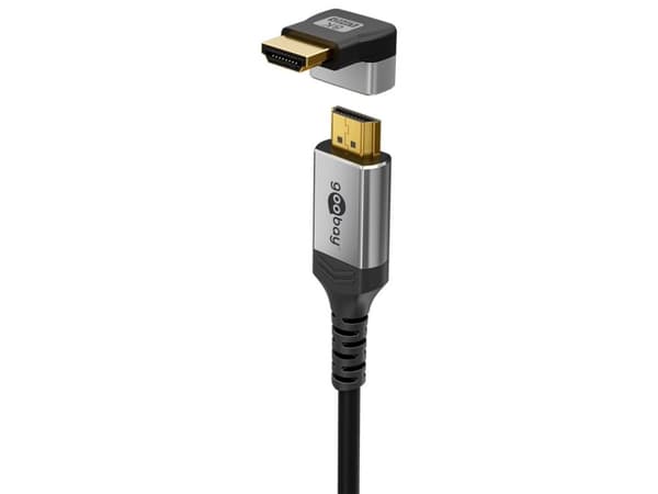 Goobay 72011, HDMI Type A (Standard), HDMI Type A (Standard), Hankjønn, Hunkjønn, Ledning feste, Rett