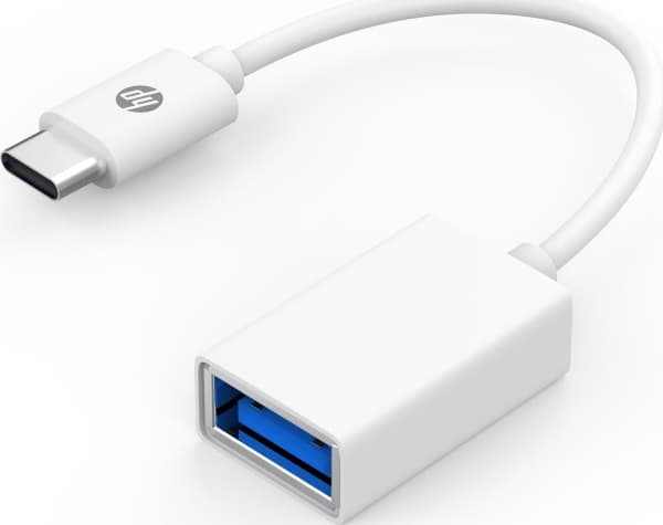 HP USB-adapter USB-reduksjon, (3.0), USB C (M) - USB A F, hvit, Hewlett-Packard DHC-TC105