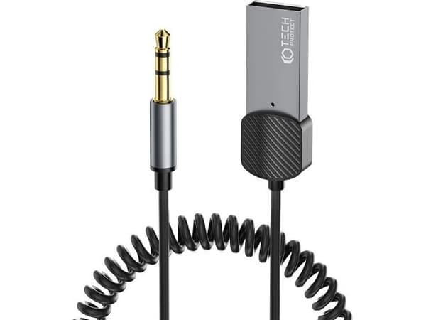 Adapter bluetooth Tech-Protect TECH-PROTECT ULTRABOOST BLUETOOTH AUX AUDIO ADAPTER CABLE GREY