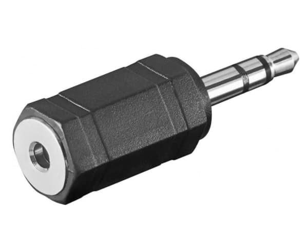 Goobay 11898, 3.5 mm, 2,5 mm, Sort