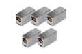 Miniatyrbild 2 av 5: DIGITUS - Kopplingsdon för nätverk - RJ-45 (hona) till RJ-45 (hona) - skärmad - CAT 5e - modulär, stiftkoppling: 1:1 (paket om 5)