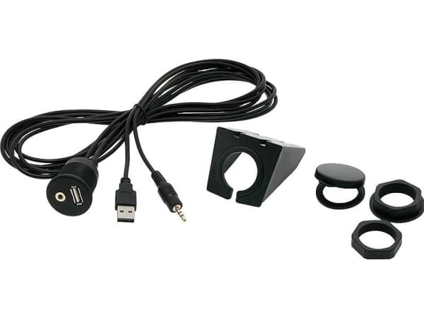 Blow 0301# Auton asennusliitin usb+ aux - pistorasia jalustalla 2 m