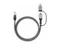 Miniatyrbilde 3 av 5: Microconnect MC-RJ45USBC-02, USB-A / USB-C, RJ45, 2 m, Sort