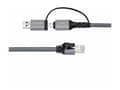 Miniatyrbilde 2 av 5: Microconnect MC-RJ45USBC-02, USB-A / USB-C, RJ45, 2 m, Sort