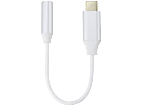 Renkforce RF-6056890, USB-C, 3,5 mm, 0,1 m, Hvit