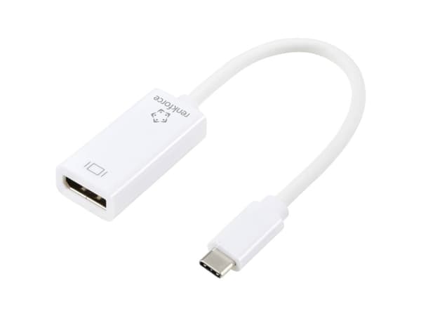 Renkforce RF-6056894, USB-C, DisplayPort, 0,15 m, Vit
