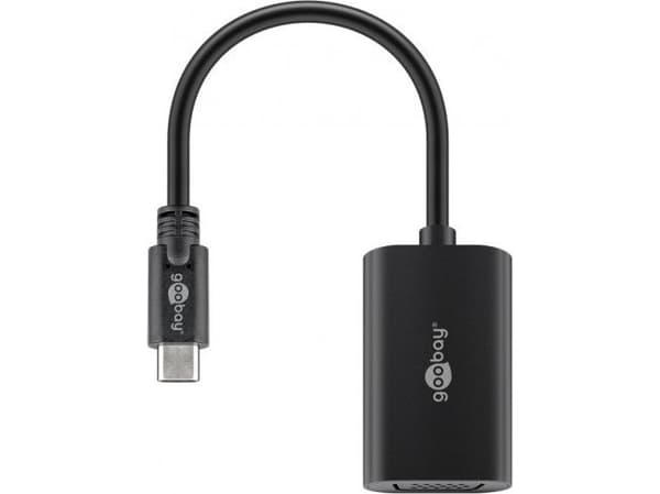 Goobay 51776, USB Type-C, 1920 x 1080 pixlar Svart