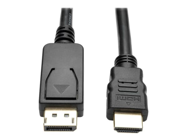 Eaton Tripp Lite Series DisplayPort 1.2 to HDMI Active Adapter Cable (DP with Latches to HDMI M/M), 4K, 6 ft. (1.8 m) - Video adapter - DisplayPort h