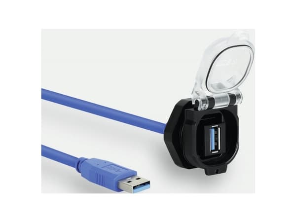 USB-kontakt USB-3.0 A/A F/M 180° 0,5m PVC PC 493113.0050ütze Innehåll: 1 st