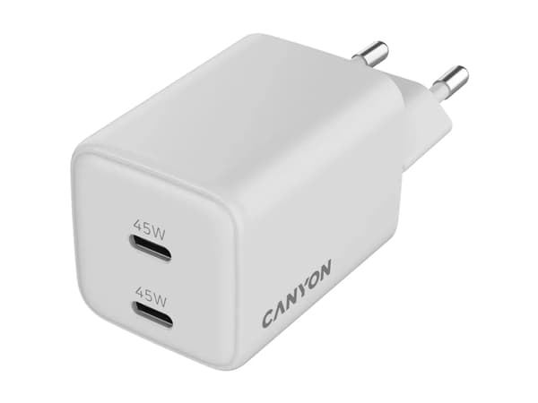 Canyon CU45CC high speed universal wall charger 2x USB-C 45W