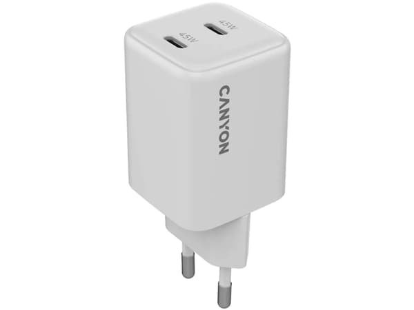 Canyon CU45CC high speed universal wall charger 2x USB-C 45W