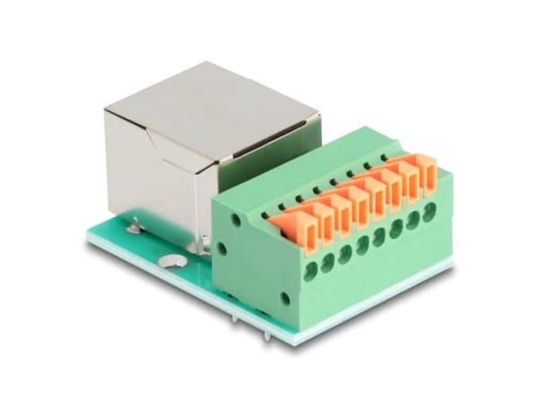 Delock - Nettverksadapter - RJ-45 (hunn) til 8-pins terminalblokk - CAT 5e - 2,54 mm stigning