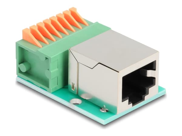 Delock - Nettverksadapter - RJ-45 (hunn) til 8-pins terminalblokk - CAT 5e - 2,54 mm stigning