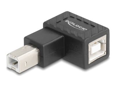 Delock - USB-adapter - USB-type B (hann) til USB-type B (hunn) venstre-vinklet - USB 2.0 - svart