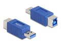 Miniatyrbilde 1 av 3: Delock - USB-adapter - USB-type A (hann) til USB Type B (hunn) - crossed pin assignment, up to 5 Gbps data transfer rate - blå