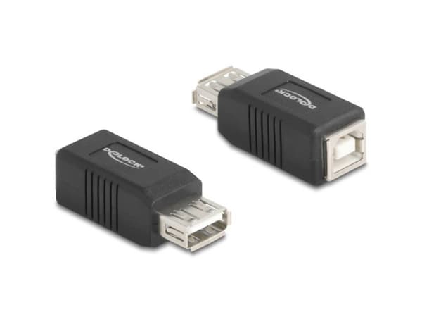 Delock - USB-adapter - USB typ B (hona) till USB (hona) - USB 2.0 - svart