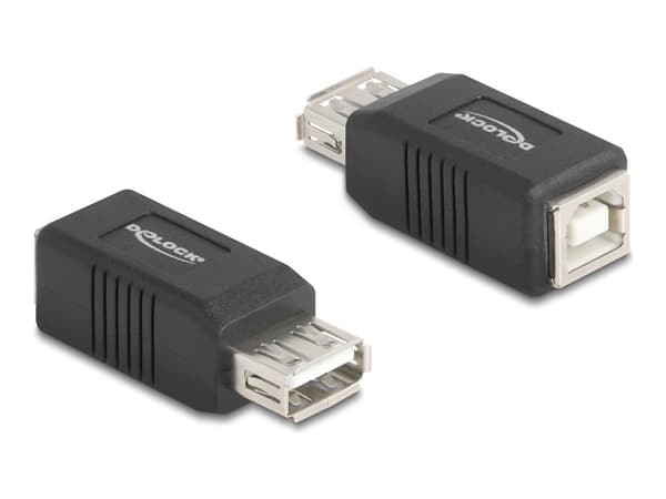 Delock - USB-adapter - USB typ B (hona) till USB (hona) - USB 2.0 - svart