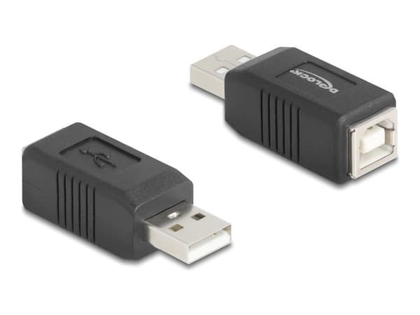 Delock USB 2.0-adapter USB typ A hona till USB typ B hona