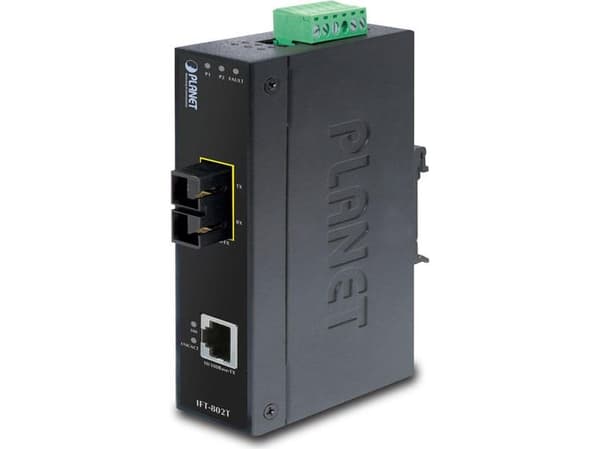 Planet Industrial 10/100Base-TX-100Base-FX kuituoptinen muunnin IFT-802T