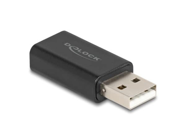 DeLOCK 68001, USB 2.0 Type-A, 3.5 mm 4 pin, Black