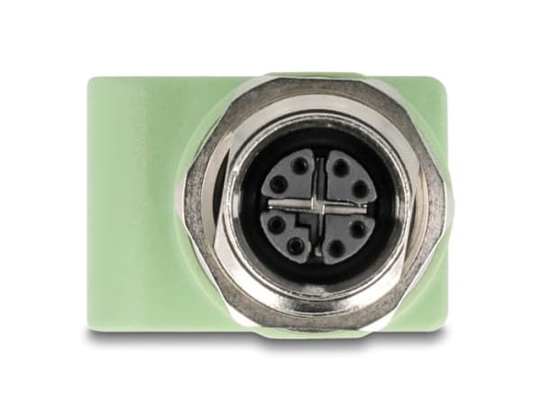 Delock - Nätverkskort - 8 pin M12-X (hona) rak till RJ-45 (hona) rak - STP - CAT 5e - X-kodad - grön