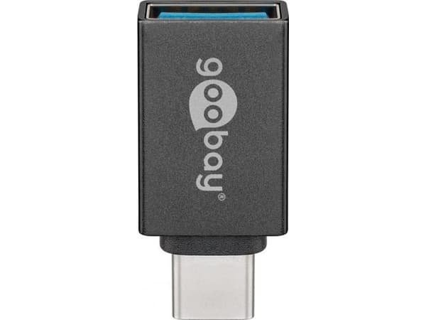 Goobay 56621, USB-C, USB 3.0 female (Type A), Grå