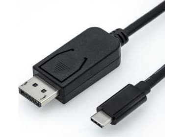 ROLINE 11045845, 1 m, USB Type-C, DisplayPort, Hankjønn, Hankjønn, Rett