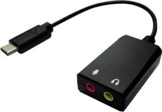 Adapter AV Value VALUE Adapter USB typu C - 2x 3,5 mm audio, męski/żeński, 0,13 m musta